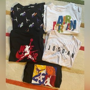 Lot of 5 Nike Air Jordan size M Boys Shirts in good condition